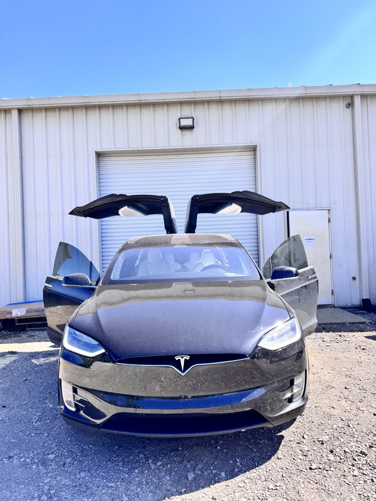 Front exterior with doors open